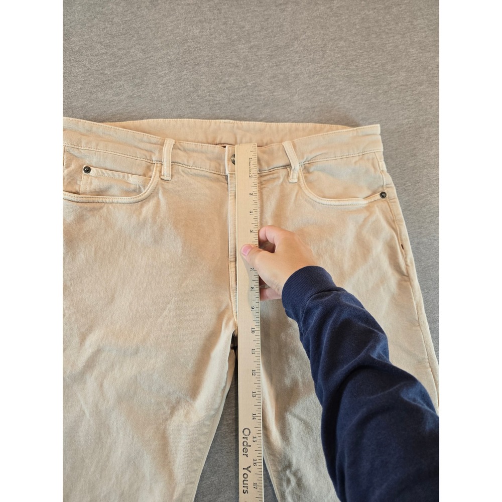 Loro Piana Quarona Pants Mens 36 Beige Italian Cotton Stretch 5 Pocket Trousers - Picture 12 of 15